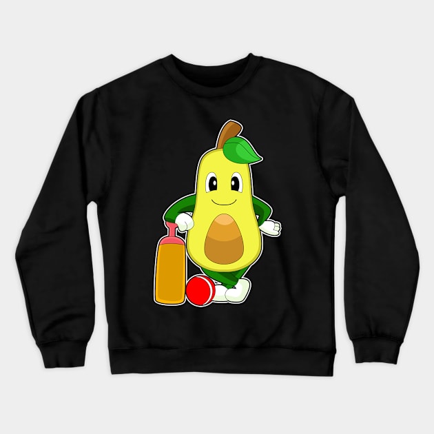 Avocado Cricket Cricket bat Crewneck Sweatshirt by Markus Schnabel